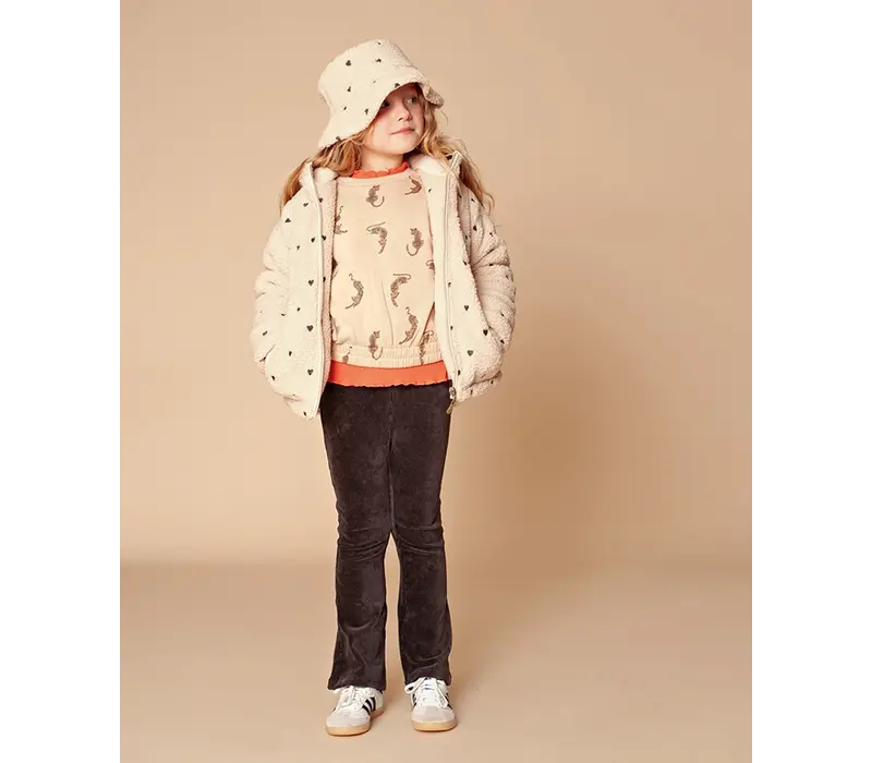 Stains and Stories girls teddy hat beige