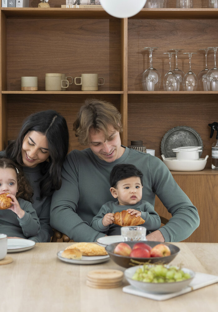 Feetje Wafel Pyjama Family Limited Edition-Sea Green