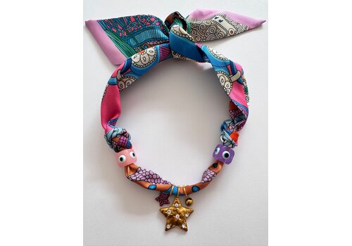 ByMelo ByMelo Bandana ketting roze