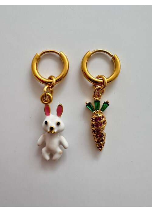 ByMelo ByMelo Oorbellen Konijn/Wortel