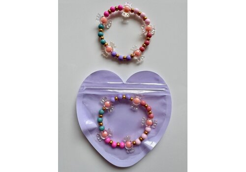 ByMelo Bymelo Armbandje Snoepje (in hart-zakje)