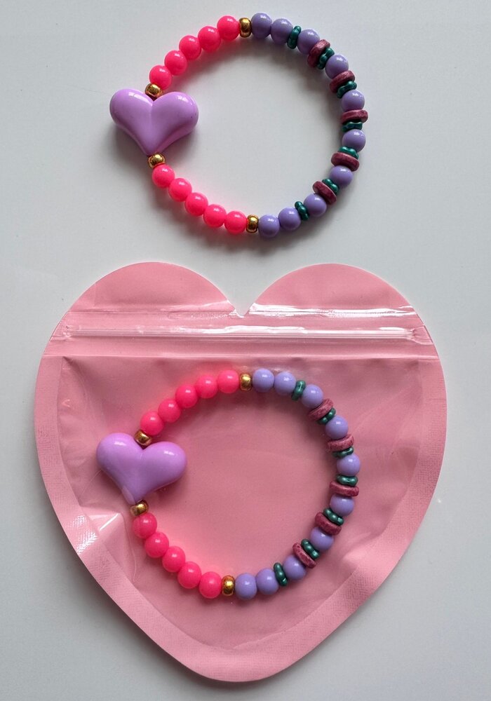 Bymelo Armbandje Harte Roze (in hart-zakje)