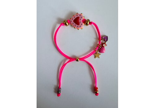 ByMelo ByMelo Armband Liefde Roze (verstelbaar)