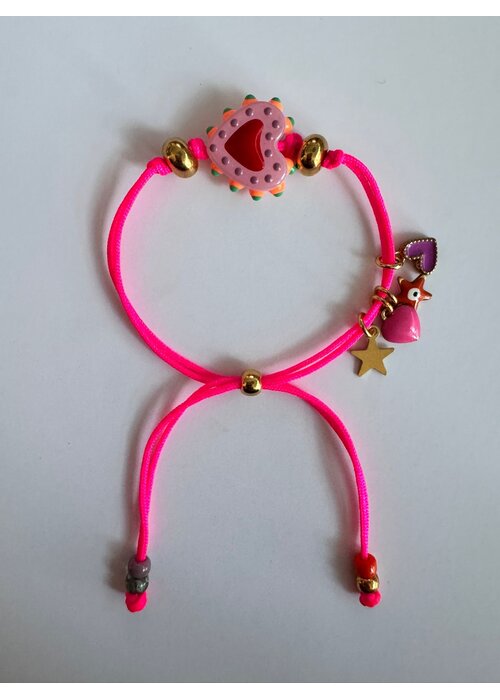 ByMelo ByMelo Armband Liefde Roze (verstelbaar)