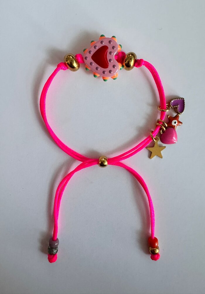ByMelo Armband Liefde Roze (verstelbaar)