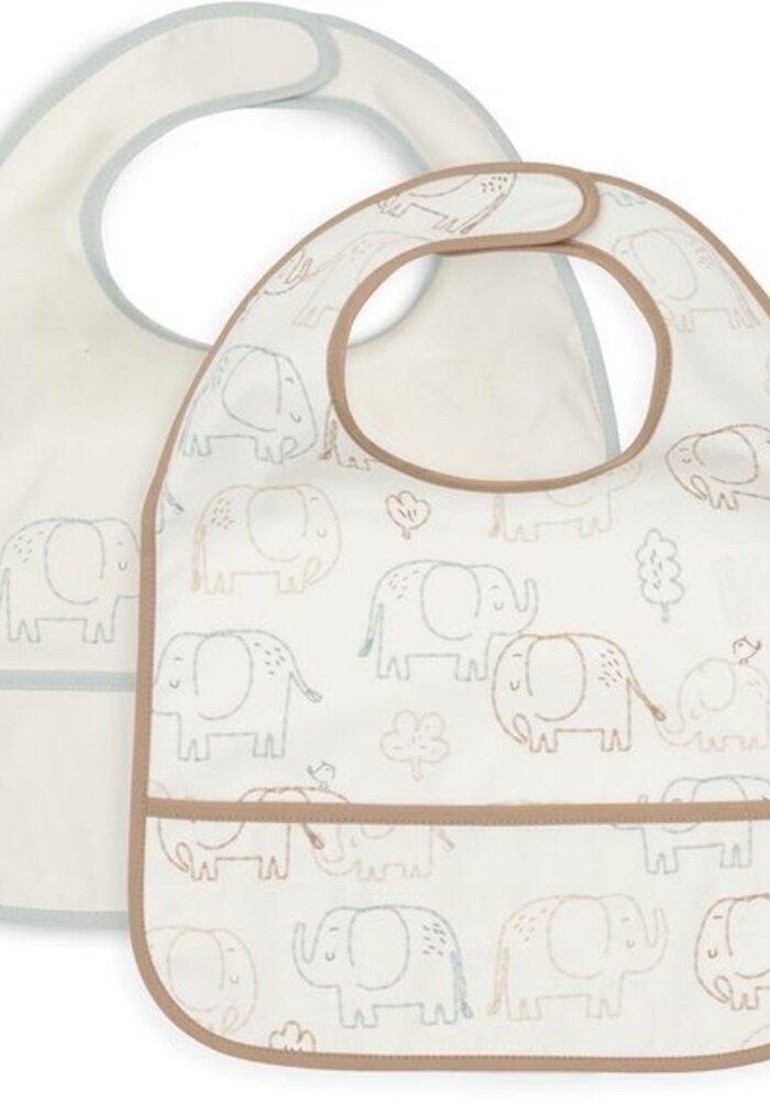 Jollein Slab Waterproof - Elephant Tales - 2 Stuks