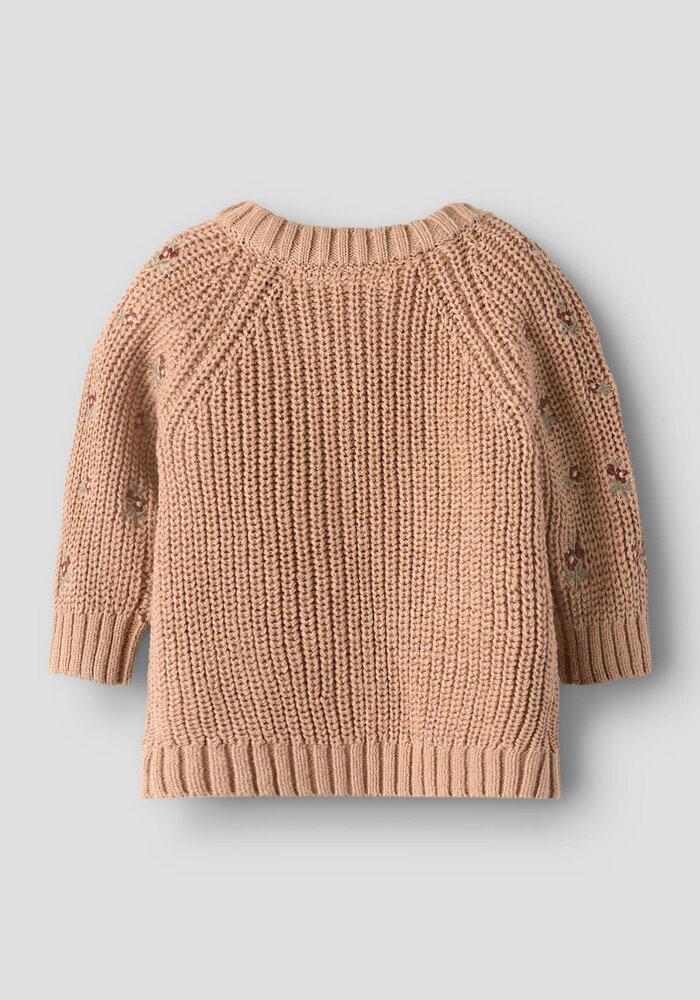 Lil' Atelier NBFEMLEN EMB AO LS KNIT CARD LIL Roebuck