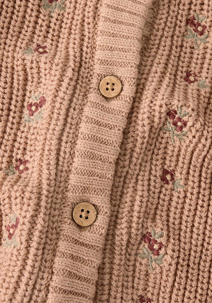 Lil' Atelier NBFEMLEN EMB AO LS KNIT CARD LIL Roebuck