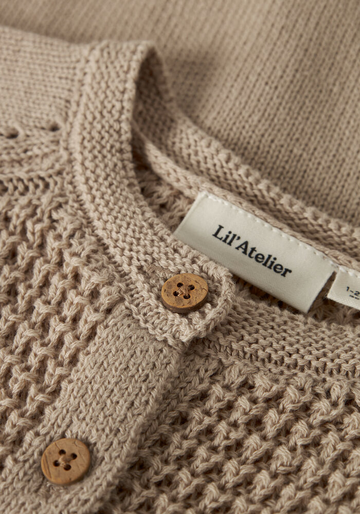 Lil' Atelier NBMFIFER SS LOOSE KNIT SUIT LIL Oxford Tan