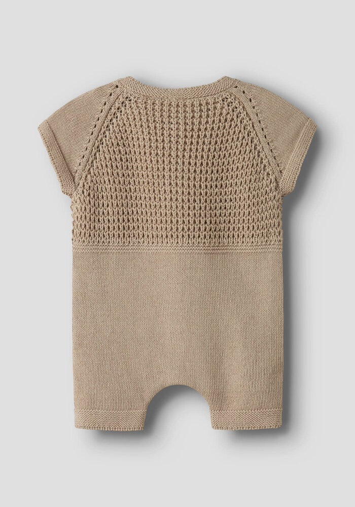 Lil' Atelier NBMFIFER SS LOOSE KNIT SUIT LIL Oxford Tan