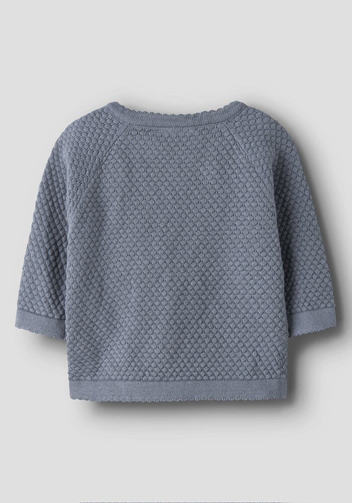 Lil' Atelier NBMFICO LS WRAP KNIT LIL Tradewinds MELANGE