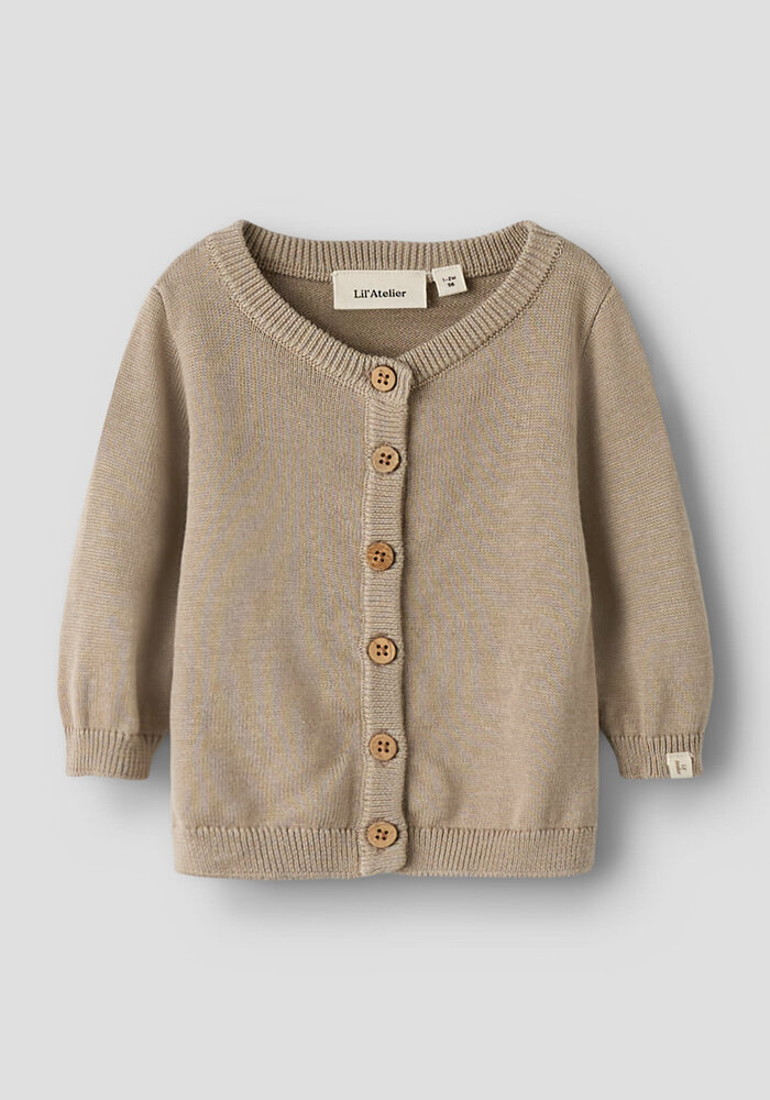 Lil' Atelier NBNDUNO LS KNIT CARD LIL Oxford Tan