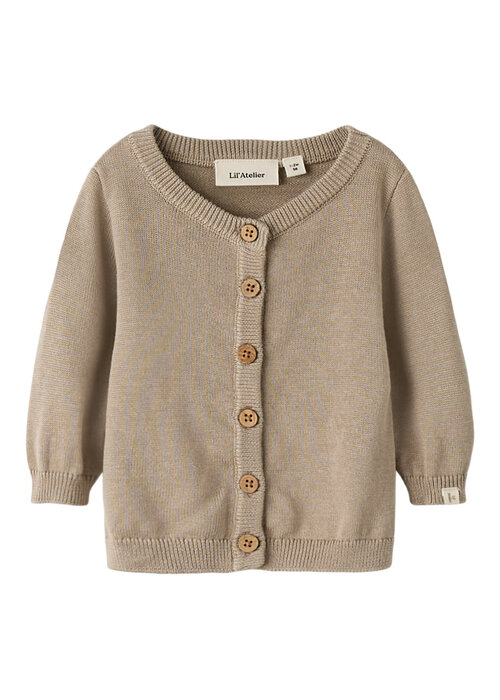 Lil' Atelier Lil' Atelier NBNDUNO LS KNIT CARD LIL Oxford Tan