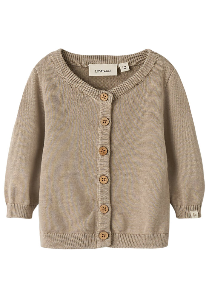 Lil' Atelier NBNDUNO LS KNIT CARD LIL Oxford Tan
