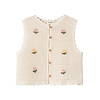 Lil' Atelier NMFFLORA KNIT VEST LIL Coconut Milk