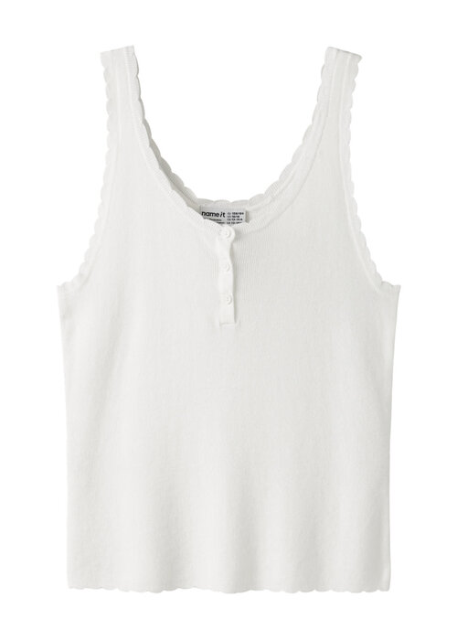 Name it Name It NKFFILISA KNIT STRAP TOP Cloud Dancer