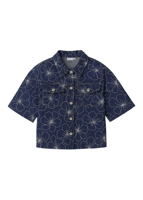 Name it Name It NKFEVELYN 2/4 JACQ DNM SHIRT 2928-JQ D Medium Blue Denim