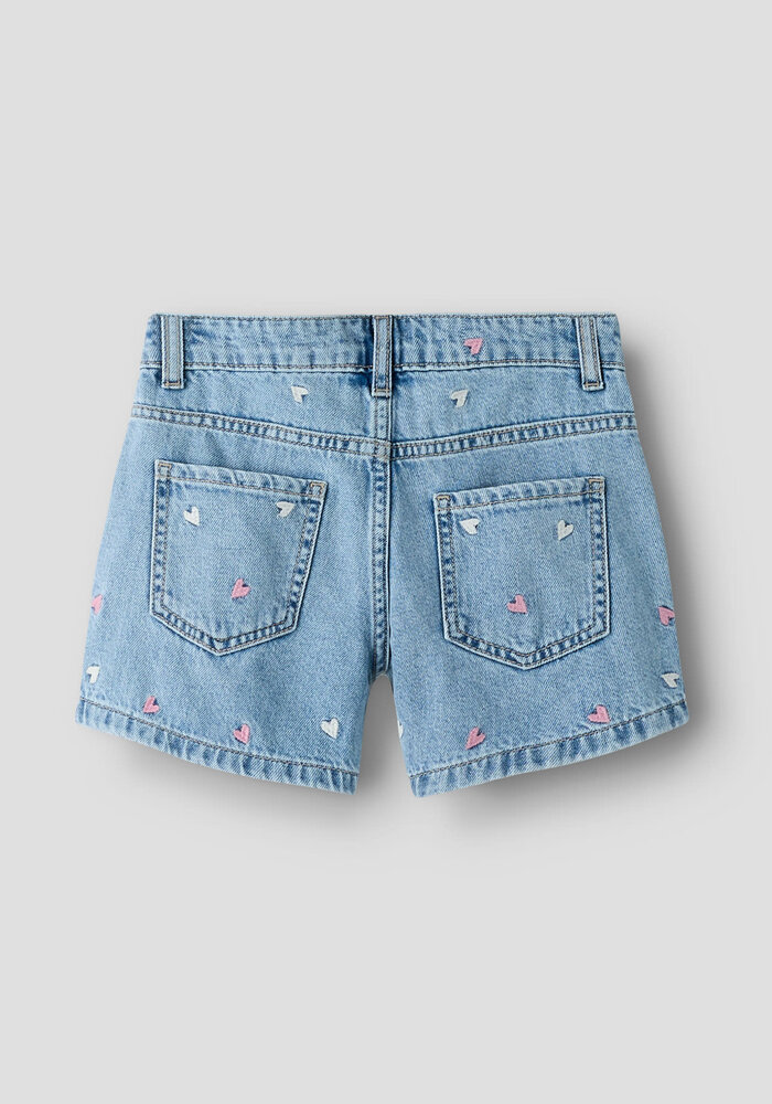 Name It NKFBELLA REG DNM SHORTS 3674-BE NOOS Light Blue Denim MULTI HEART