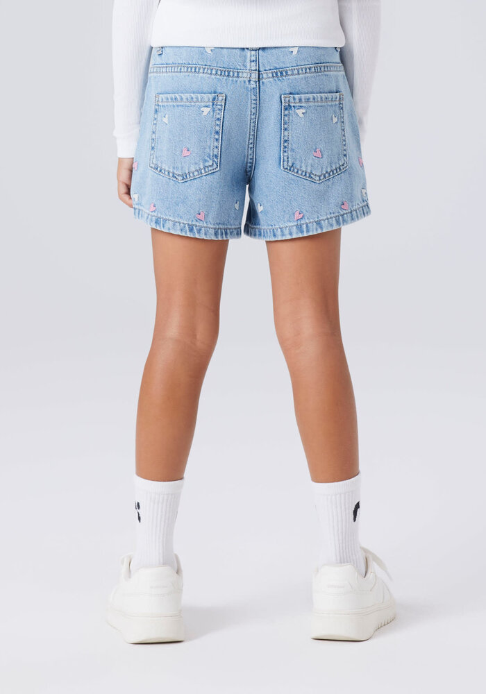 Name It NKFBELLA REG DNM SHORTS 3674-BE NOOS Light Blue Denim MULTI HEART