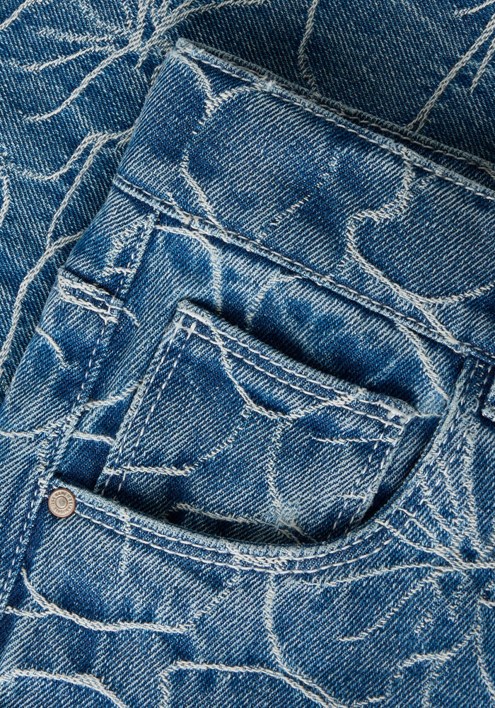 Name It NKFROSE WIDE JACQ JEANS 2928-JQ D Medium Blue Denim