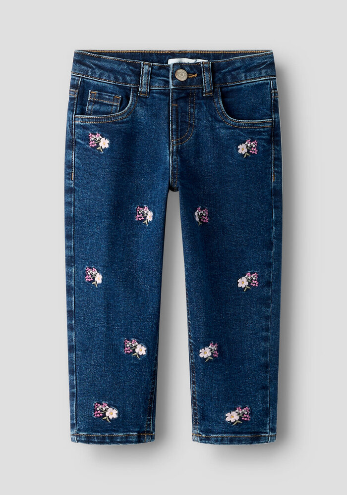 Name It NMFBELLA MOM EMB JEANS 1224-FR NOOS Denim Blue EMB