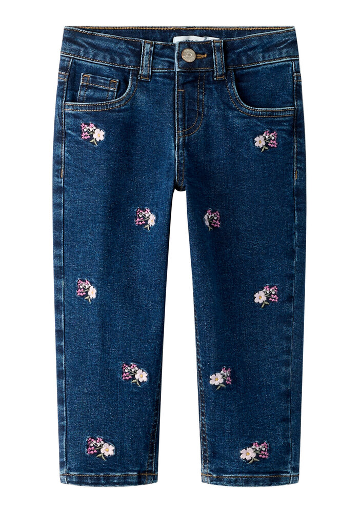 Name It NMFBELLA MOM EMB JEANS 1224-FR NOOS Denim Blue EMB