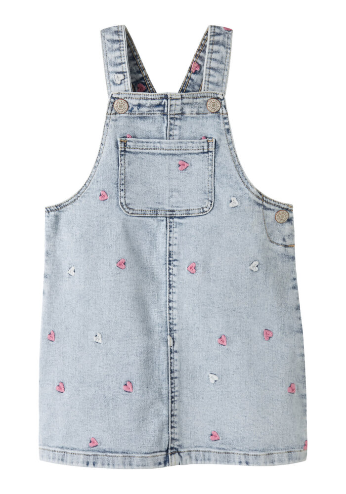 Name It NMFELINA DNM EMB SPENCER 2633-FR T Light Blue Bleached Denim