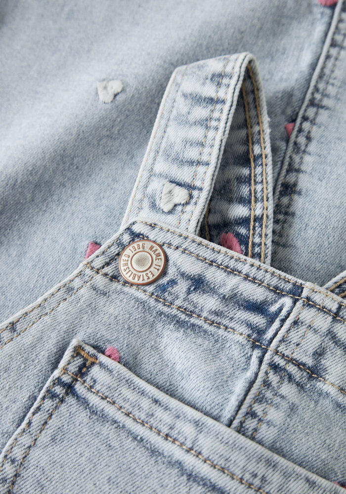 Name It NMFELINA DNM EMB SPENCER 2633-FR T Light Blue Bleached Denim