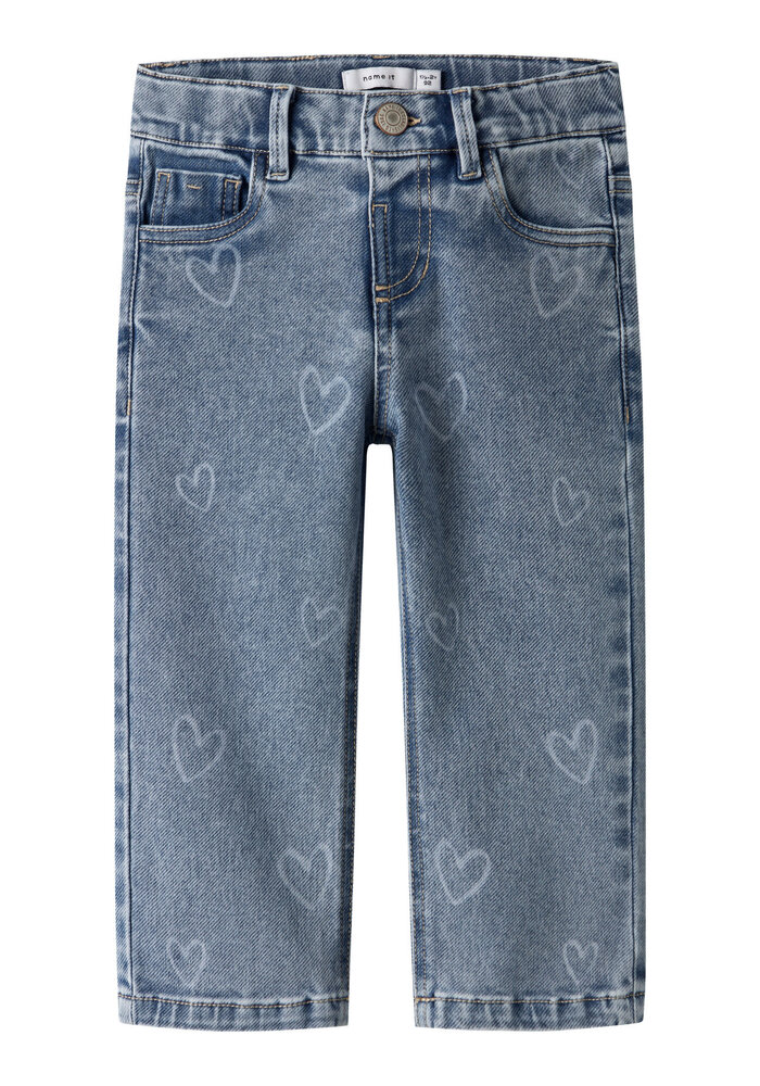 Name It NMFROSE STRAIGHT LASER JEANS 2583-GY B Medium Blue Denim