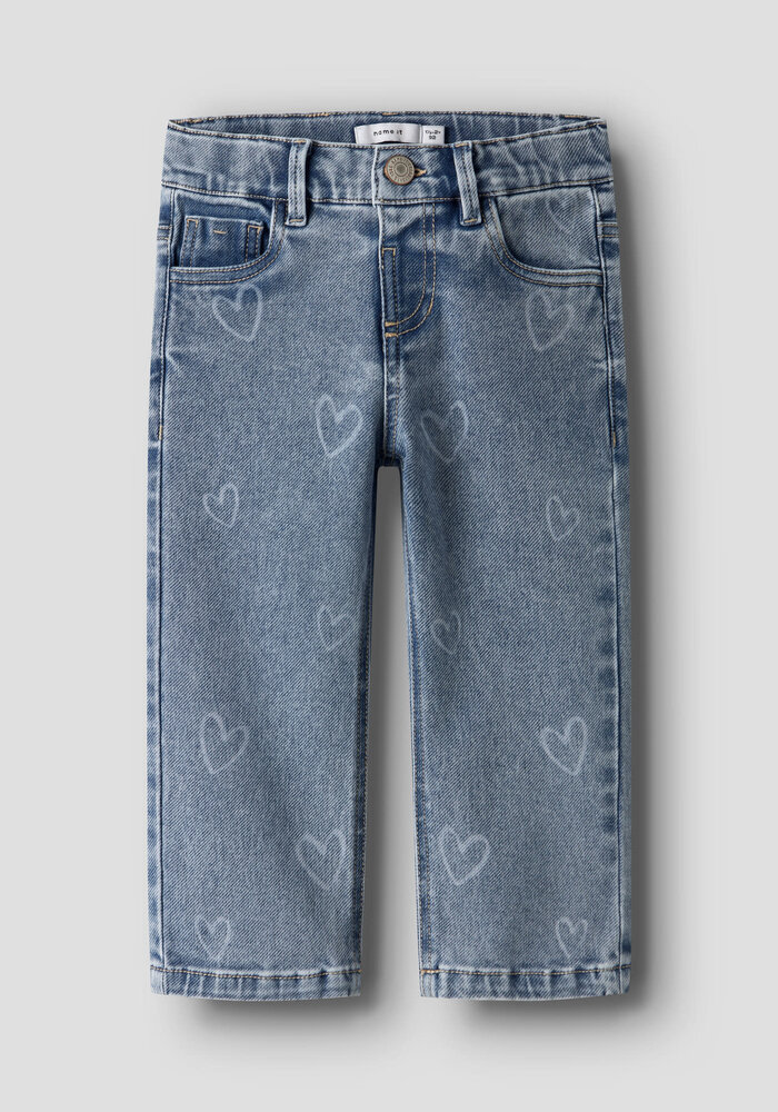 Name It NMFROSE STRAIGHT LASER JEANS 2583-GY B Medium Blue Denim