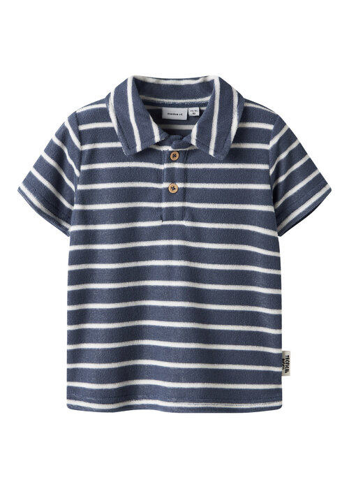Name it Name It NMMFINTI SS NREG TERRY POLO BOX Vintage Indigo