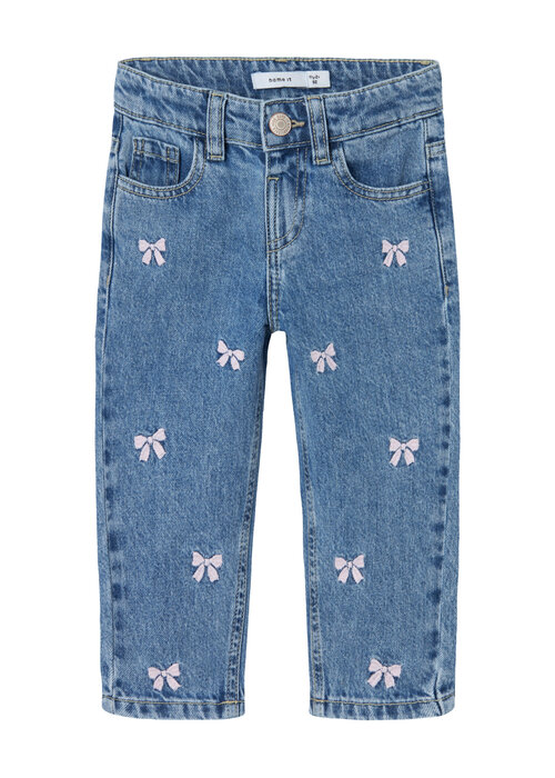 Name it Name It NMFBELLA MOM EMB JEANS 3285-BE NOOS Medium Blue Denim BOWS