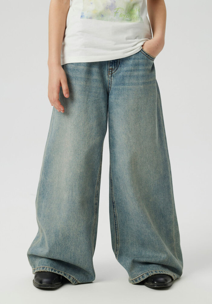 Name It NKFBELLA SKATER XWIDE JEANS 3111-ZA NOOS Vintage Medium Blue Denim