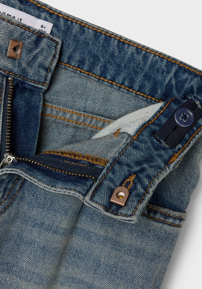 Name It NKFBELLA SKATER XWIDE JEANS 3111-ZA NOOS Vintage Medium Blue Denim