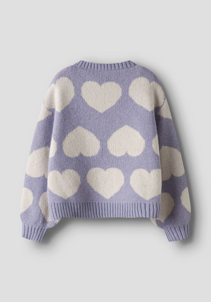 Name It NKFBRENA LS LOOSE KNIT Lavender Gray