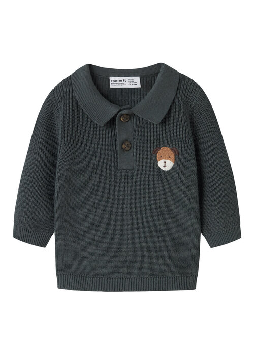 Name it Name It NBMTANT LS KNIT POLO Urban Chic