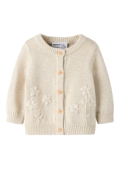 Name it Name It NBFTOANA LS KNIT CARD Peyote Melange