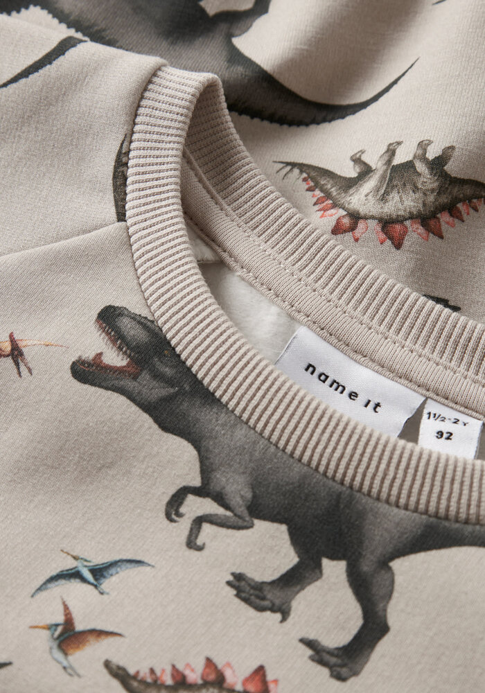 Name It NMMBERTIL LS NREG SWEAT BRU Pumice Stone