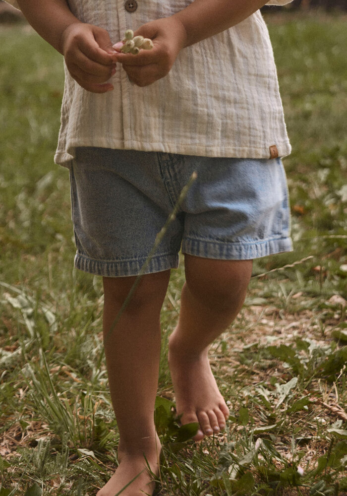 Lil' Atelier NMMFUNDA LOOSE DNM SHORTS  5552-FD LIL Medium Blue Denim