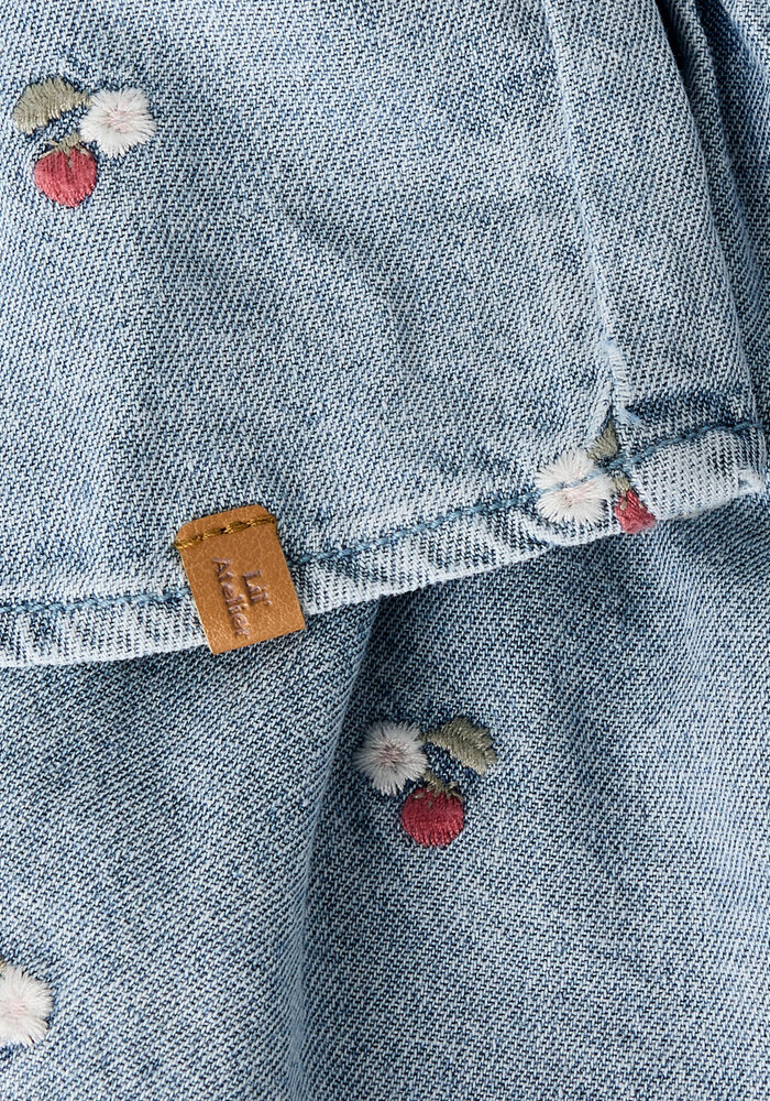 Lil' Atelier NBFFUNDA DNM EMB SKIRTALL 2106-FD LIL Medium Blue Denim EMB