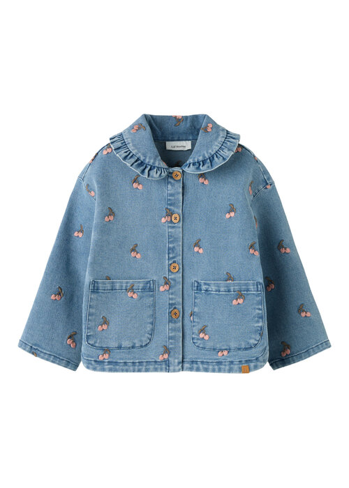 Lil' Atelier Lil' Atelier NMFDEVA LOOSE DNM EMB JACKET 2024-ES LIL Medium Blue Denim CHERRY