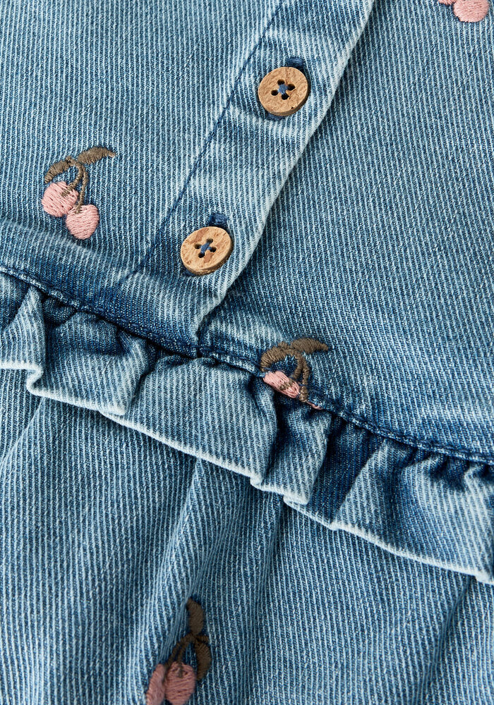 Lil' Atelier NBFDEVA DNM EMB SPENCER 2024-ES LIL Medium Blue Denim CHERRY