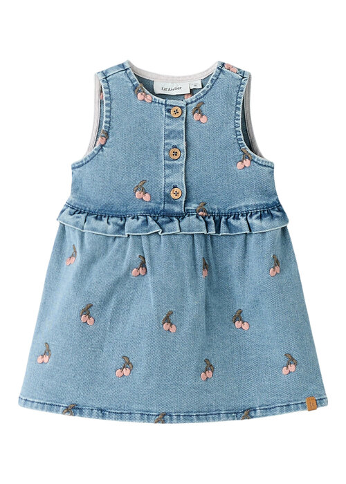 Lil' Atelier Lil' Atelier NBFDEVA DNM EMB SPENCER 2024-ES LIL Medium Blue Denim CHERRY