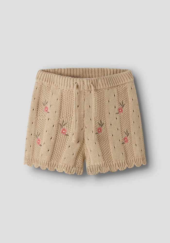 Lil' Atelier NMFHALYN WIDE KNIT SHORTS LIL Mojave Desert