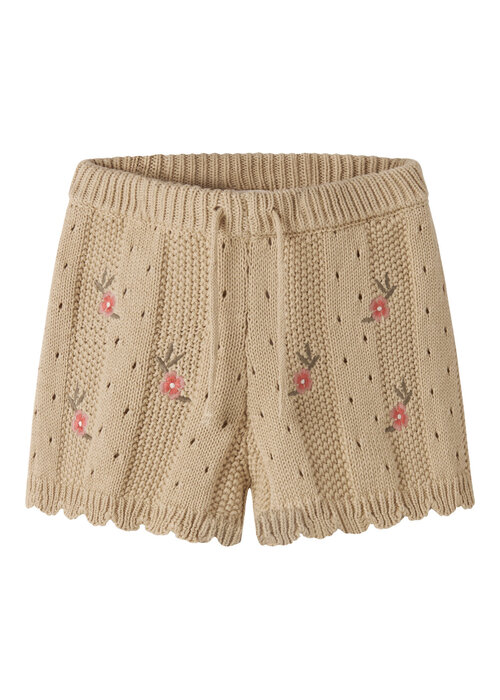 Lil' Atelier Lil' Atelier NMFHALYN WIDE KNIT SHORTS LIL Mojave Desert
