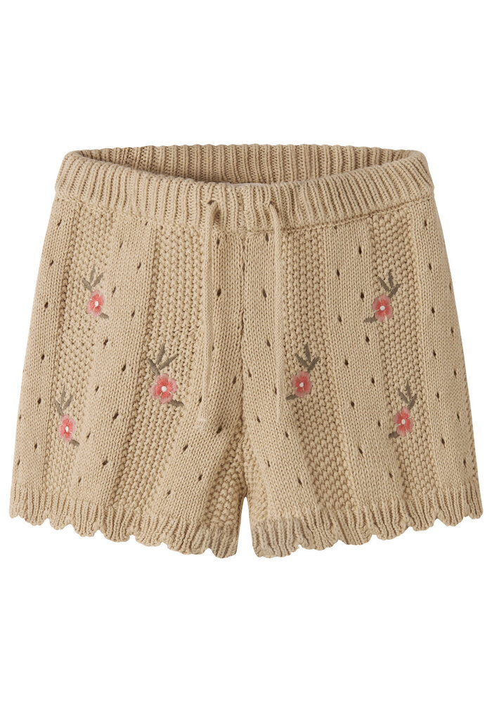 Lil' Atelier NMFHALYN WIDE KNIT SHORTS LIL Mojave Desert