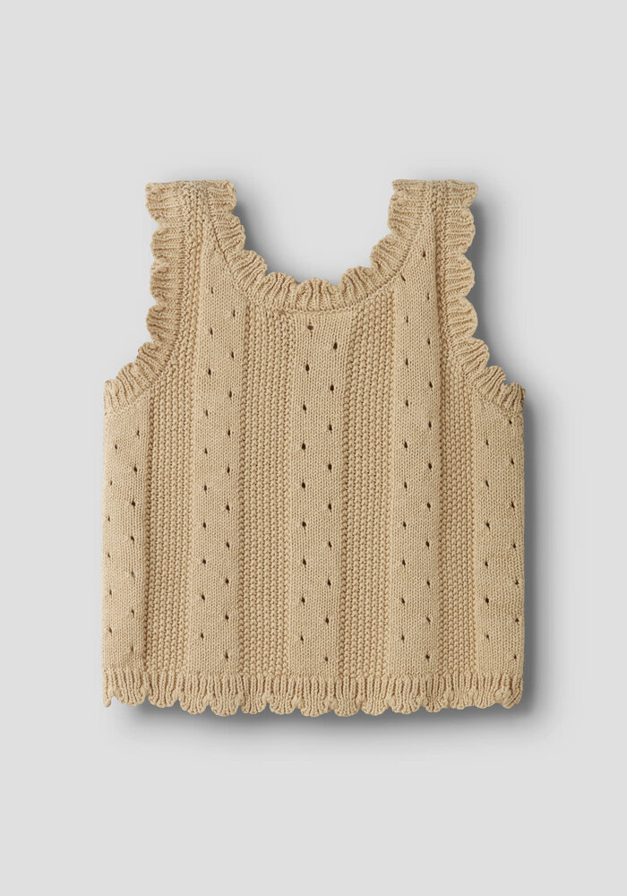 Lil' Atelier NMFHALYN STRAP KNIT TOP LIL Mojave Desert