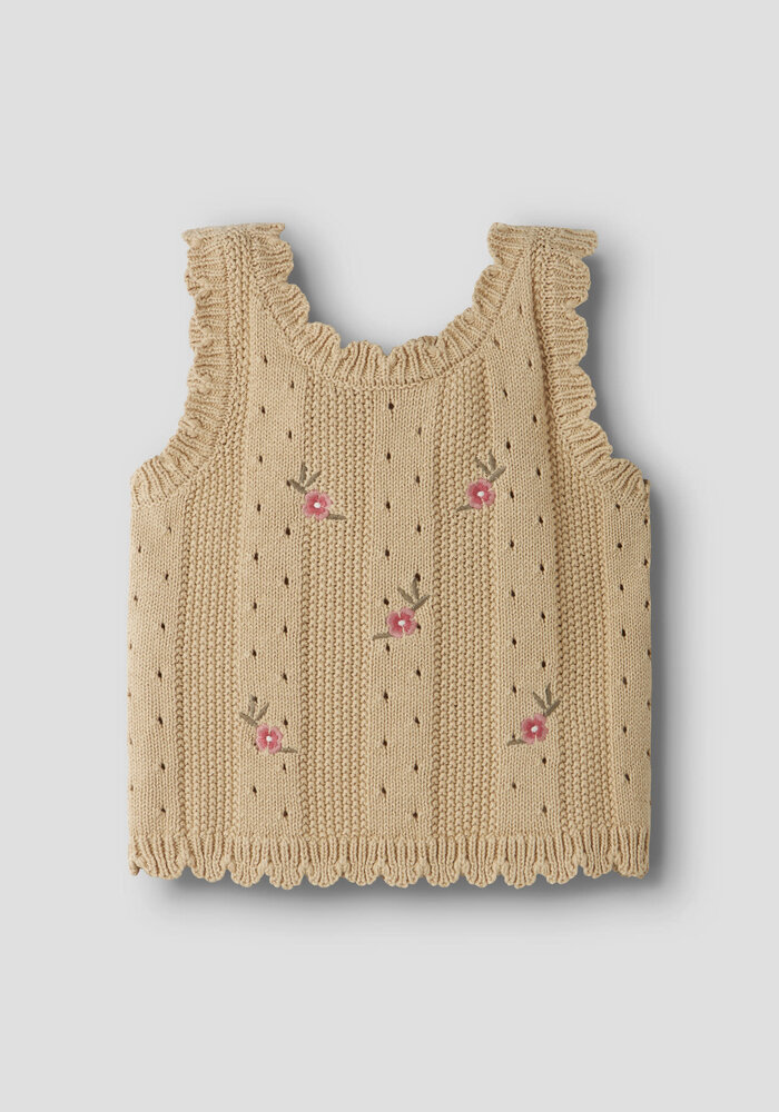 Lil' Atelier NMFHALYN STRAP KNIT TOP LIL Mojave Desert
