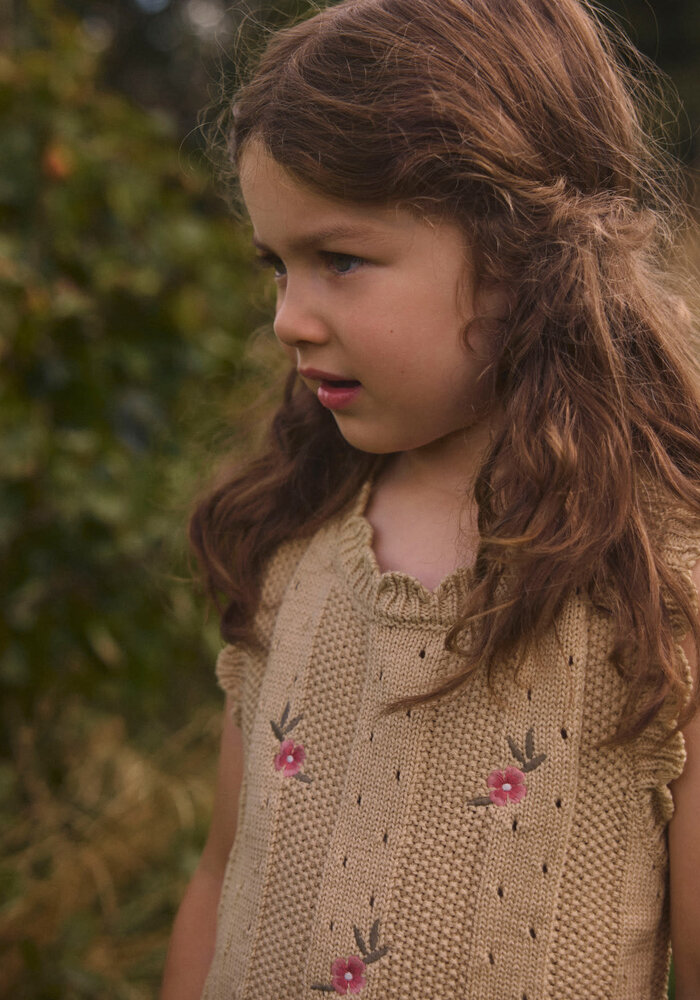 Lil' Atelier NMFHALYN STRAP KNIT TOP LIL Mojave Desert