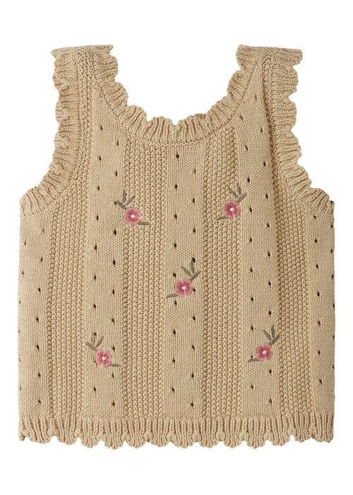Lil' Atelier Lil' Atelier NMFHALYN STRAP KNIT TOP LIL Mojave Desert